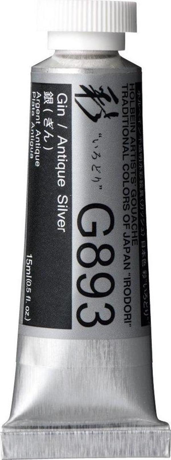 Holbein Artists Gouache - G893 Antique Silver 15ml. - Image 1