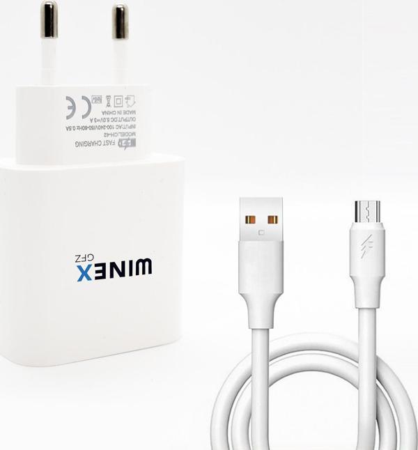 Winex UsbA to Micro 18W Quick Charger 3.0 Ultra Hızlı Kablolu Ev Tipi Şarj Aleti Set - Image 1