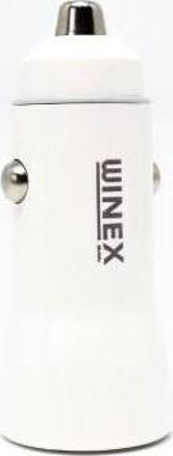 Winex W001 USB A Çift Çıkışlı 3.1A Araç Şarj Aleti Beyaz - Image 1