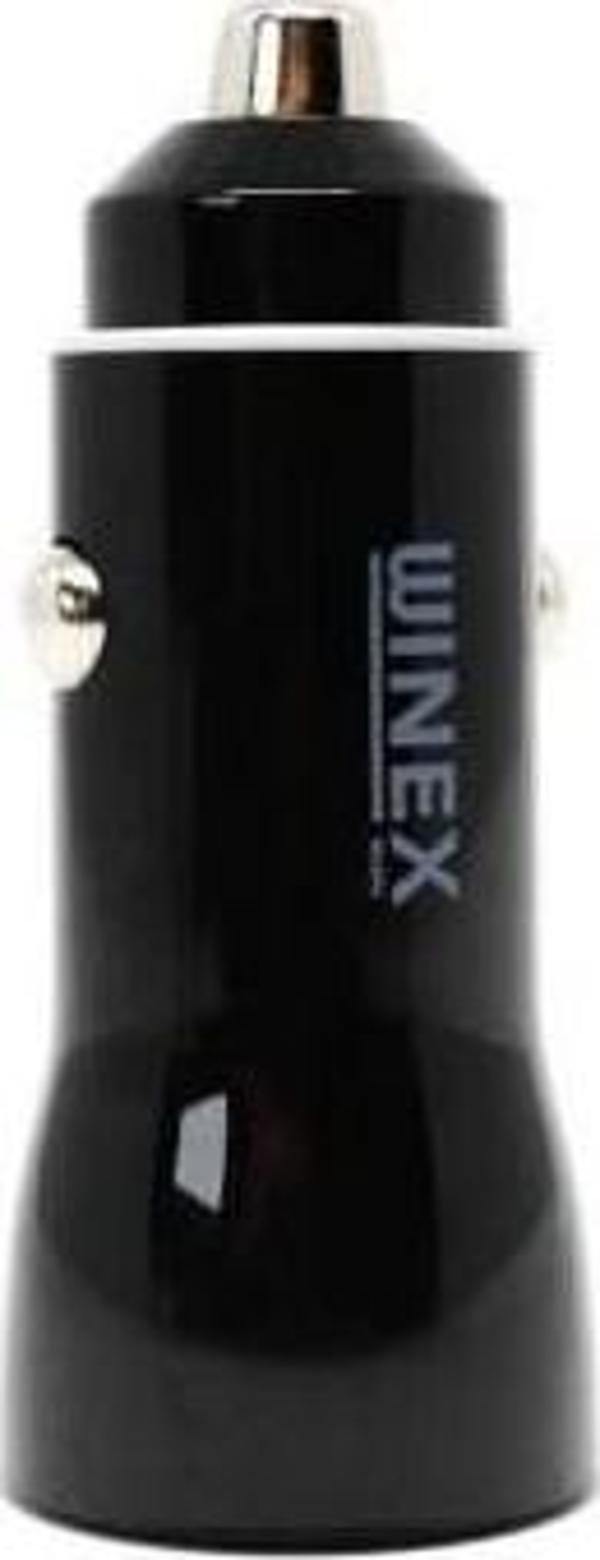 Winex W001 USBA Çift Çıkışlı 3.1A Araç Şarj Aleti Siyah - Image 1