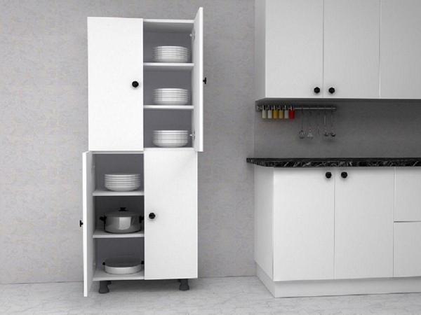 Zerka Concept Venüs Tamamı Mdf 6 Raflı Çok Amaçlı Mutfak Banyo Ayakkabılık Dolabı 70 Cm - Image 1