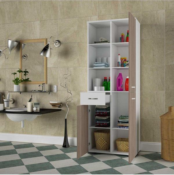 Modilayn Cevher Banyo Çok Amaçlı Banyo Dolabı, Beyaz-Cordobaa - Image 1