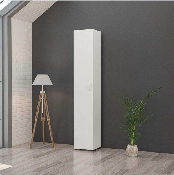 Modilayn Çilek Tek Kapaklı 5 Raflı Çok Amaçlı Dolap, Banyo Dolabı, Mutfak Dolabı - Image 1