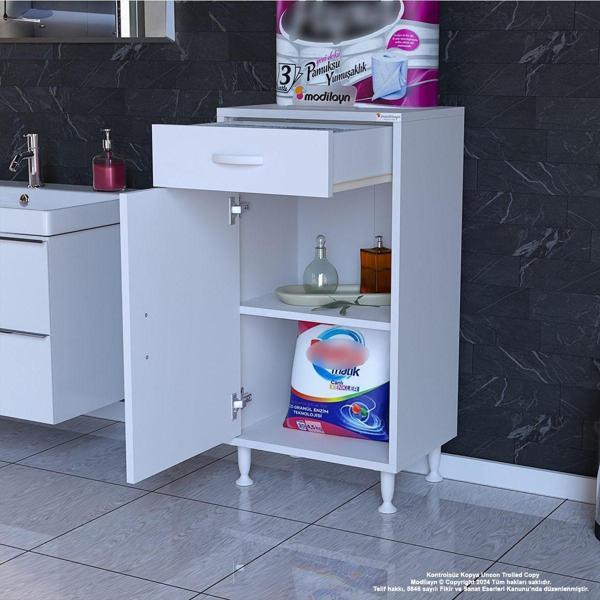 Modilayn Emir 40 X 88 X 32,5 Cm Kapaklı Ve Çekmeceli Çok Amaçlı Banyo&Mutfak Dolabı - Image 1