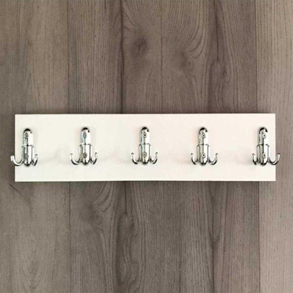 Modilayn Kardelen Ahşap 10'Lu Duvar Askısı 10X50 Cm Beyaz - Image 1