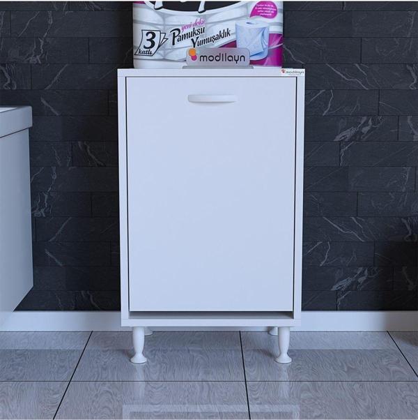 Modilayn Söke 45 X 75 X 32,5 Cm Kirli Çamaşır Sepetli Banyo Dolabı - Image 1