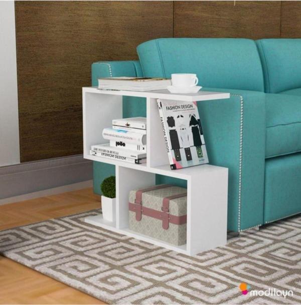Modilayn Yan Sehpa Beyaz Ard307 - Image 1