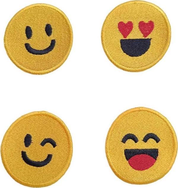 Arma Ütü İle Yapışan Arma İmoji Dörtlü Set-Pacth - Image 1