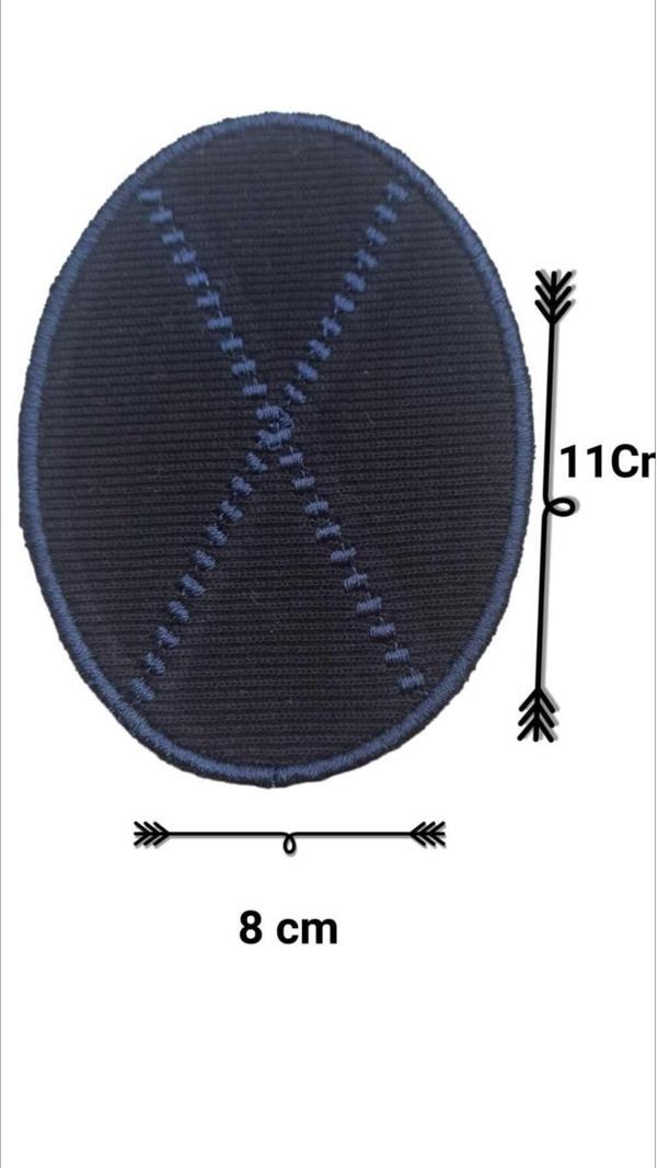 Keskin Nakış Ütü Ile Yapışan Dirseklik Lacivert X Model Dirsek Yama - Patch- 2 Adet - Image 1