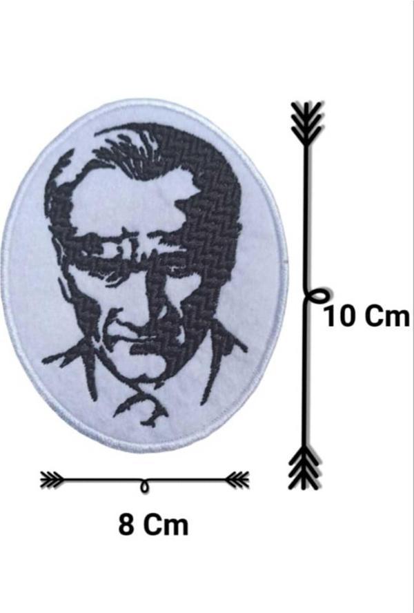 Keskin Nakış Ütü Ile Yapışan Kemal Atatürk Patch 8X10 Cm - Image 1