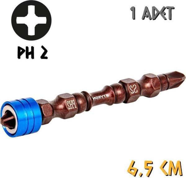 Kupa Tyson Mıknatıslı Bits Uç - Çift Yönlü - PH2 Yıldız - 6.5 cm. - 1 Adet - Image 1