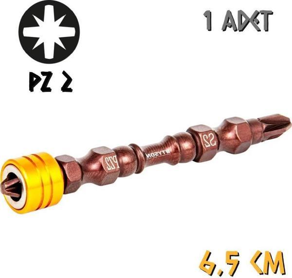 Kupa Tyson Mıknatıslı Bits Uç - Çift Yönlü - PZ2 Yıldız - 6.5 cm. - 1 Adet - Image 1