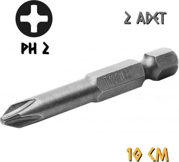 Kupa Tyson Vidalama Ucu Bits Uç - PH2 Yıldız - 10 cm. - 2 Adet - Image 1