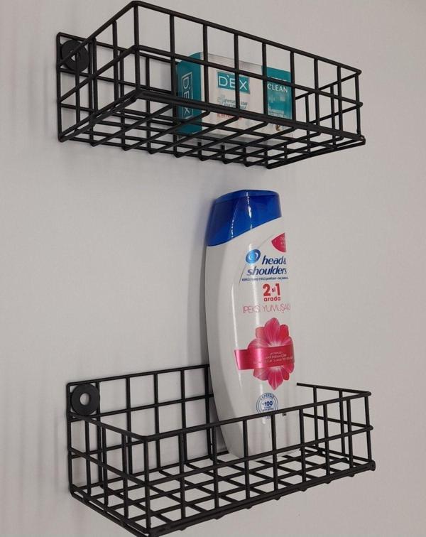 Go Dekor Rüstik Yeni Küçük Boy Dekoratif 2Li Duvar Rafı - Image 1