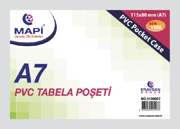 MAPİ PVC TABELA POŞETLERİ A7 50'Lİ PAKET - Image 1