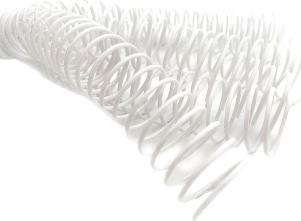 PLASTİK HELEZON SPİRAL 10MM. 4:1 BEYAZ 100 AD. 48 LOP POŞETLİ - Image 1