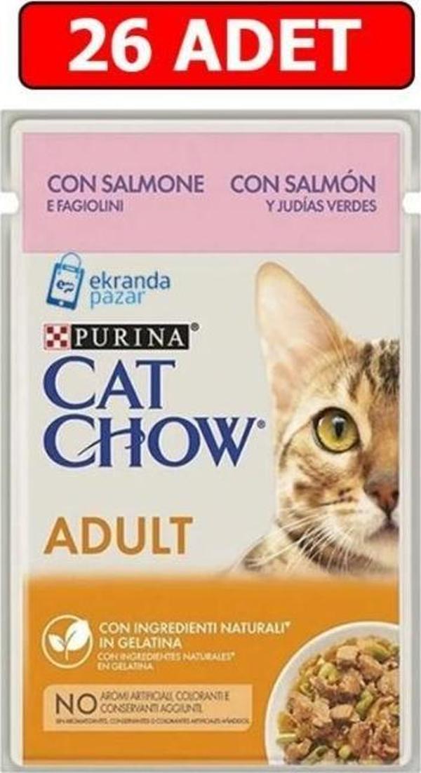 Purina Cat Chow Somonlu Yetişkin Kedi Konserve Maması 85 Gr*26 Adet - Image 1