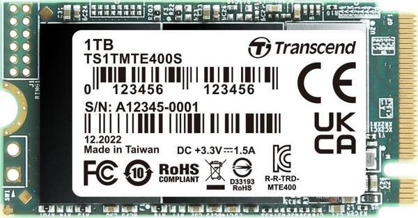 Transcend TS1TMTE400S 1TB 2.000/1.700 MB/s PCIe Gen3x4 NVme 3D TLC M.2 SSD - Image 1