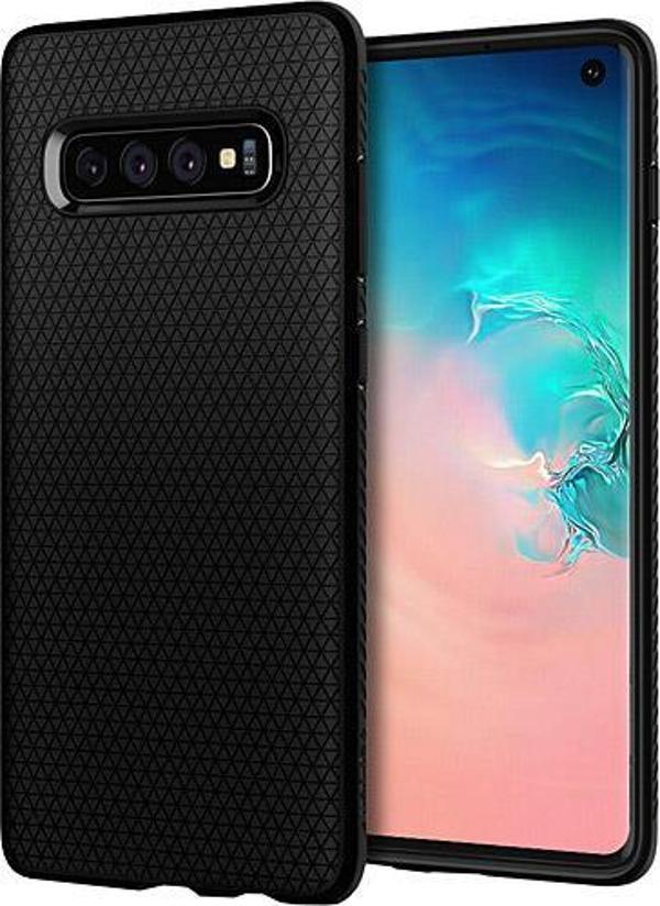 Spigen Galaxy S10 ile Uyumlu Kılıf Liquid Air Matte Black - Image 1