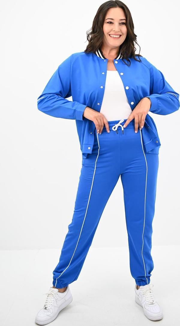 Kadın Büyük Beden Çıtçıt Kapama Detaylı Eşofman Takımı 8132-25 - Image 1