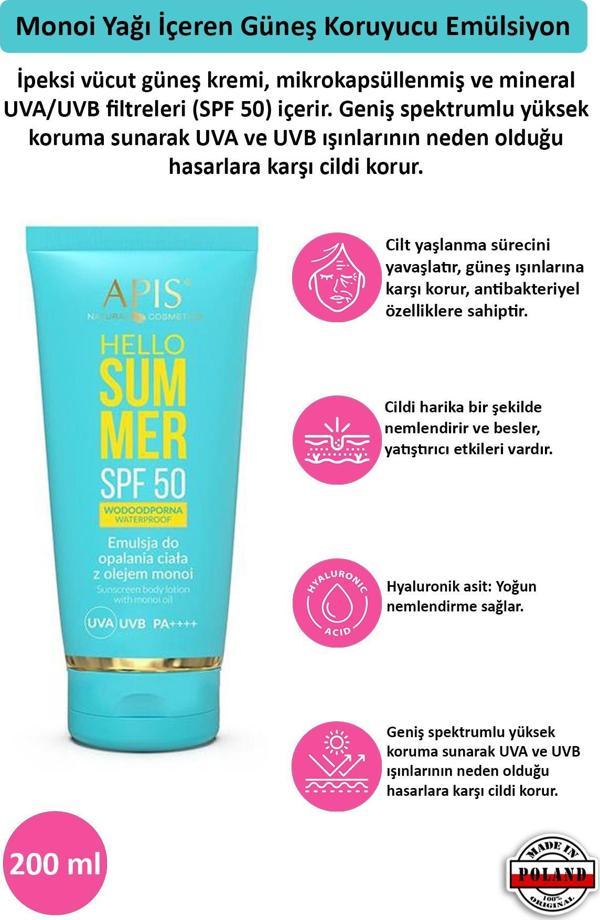Güneş Kremi  SPF 50 Monoi Yağlı - 200ml - Image 1
