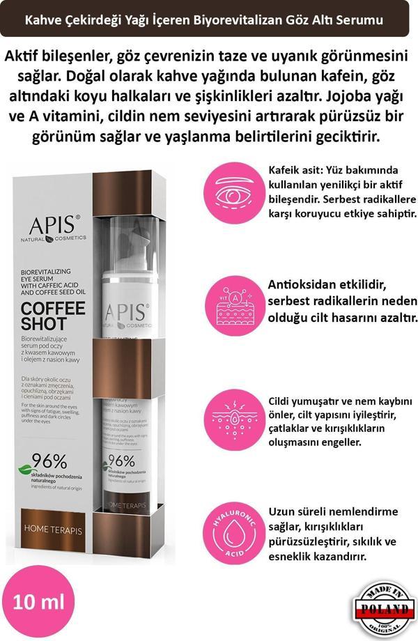 Kafeik Asit ve Kahve Çekirdeği Yağlı Göz Serumu - 10ml - Image 1
