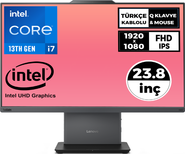 Lenovo ThinkCentre Neo 50a 24 G5 i7-13620H 48GB 1TB SSD 23.8" FHD W11P All In One 12SC00XKTR 017 - Image 1