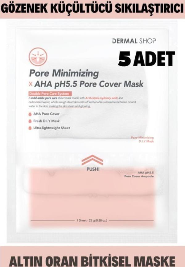 DERMAL Shop Gözenek Azaltan X Aha Ph5.5 Gözenek Küçültücü Maske 25 gr * 5 Adet - Image 1