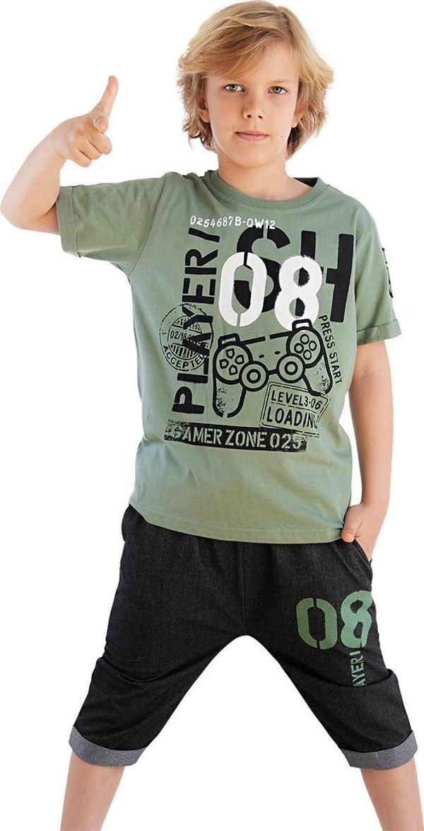 Player 8 Erkek Çocuk Yazlık T-shirt Kapri Şort Takım - Image 1