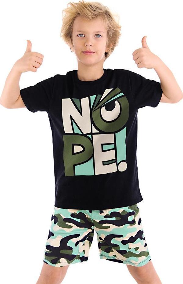 Nope Erkek Çocuk Yazlık T-shirt Kamuflaj Şort Takım - Image 1