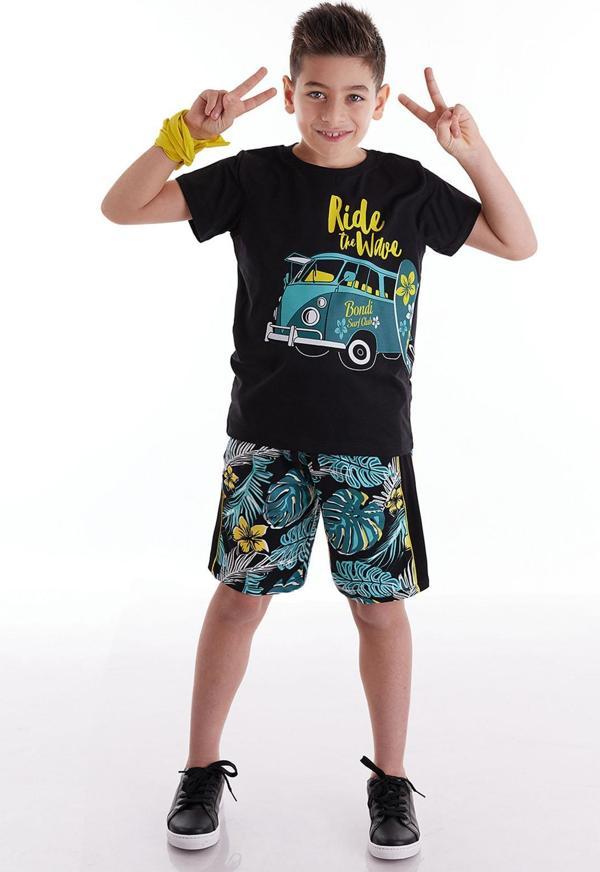Vosvos Hawai Erkek Çocuk T-shirt Şort Takım - Image 1