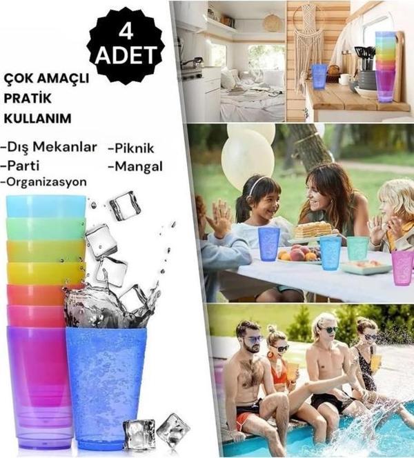 Mithra Life 4 Adet 250 ML Kırılmaz Parti Piknik Bardağı MIT1109 - Image 1