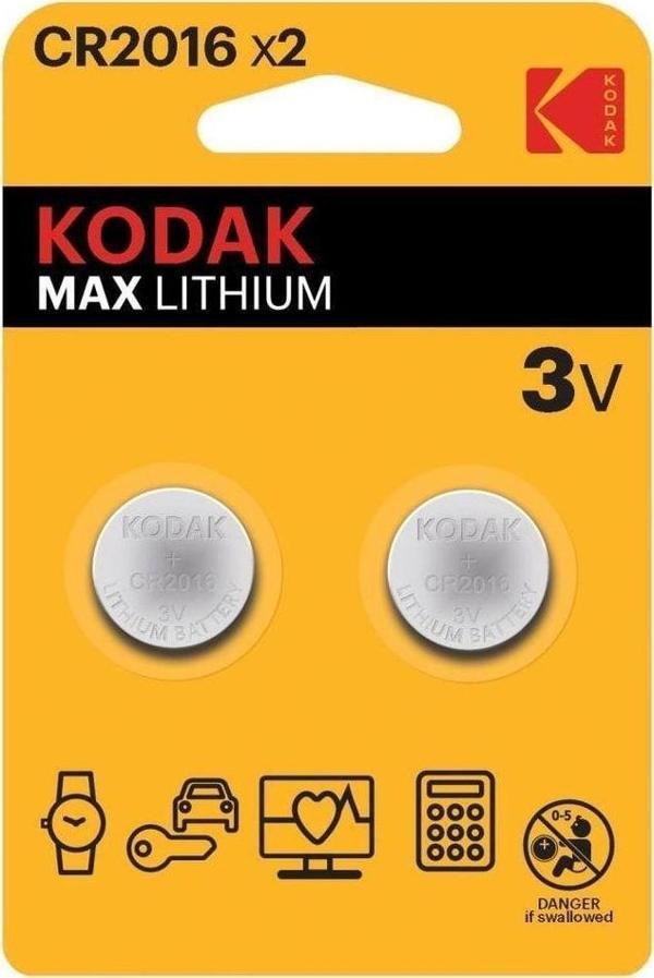 Kodak 2 Adet Ultra Lityum Cr2016 Para Pil - Image 1