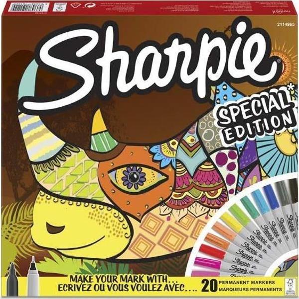 Sharpie Gergedan 20li Fine Permanent Markör Kalem Seti 2110122 - Image 1