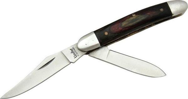 K-21 Linder Çiftli / Çift Ağızlı Çakı 14,5 cm - Ahşap Saplı, Manuel - Image 1