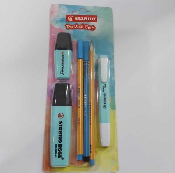 Stabilo Fosforlu Kalem Tek Renk Pastel Set 6 Lı Mavi 70/113-6 - Image 1