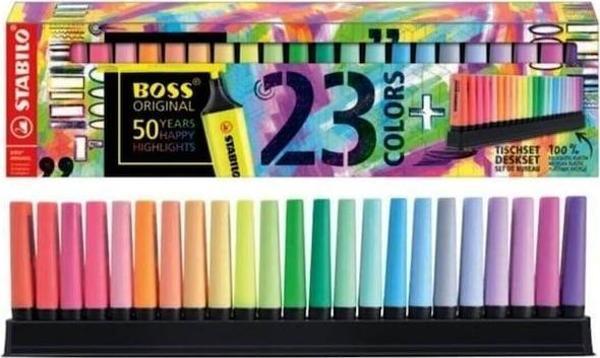 Stabilo Boss 50. Yıla Özel Pastel 23'lü Fosforlu Kalem Seti - Image 1