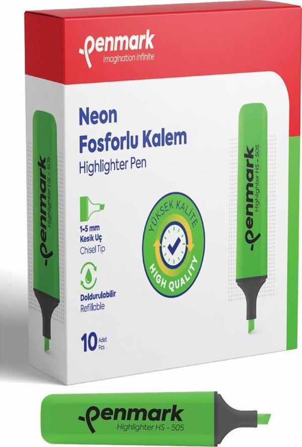 Penmark Neon Fosforlu Kalem Yeşil HS 505 02 - Image 1