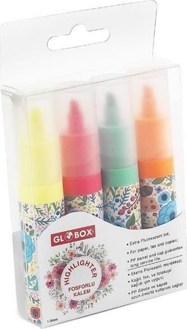 Globox Fosforlu Kalem Baskılı 4 LÜ 2917 - Image 1