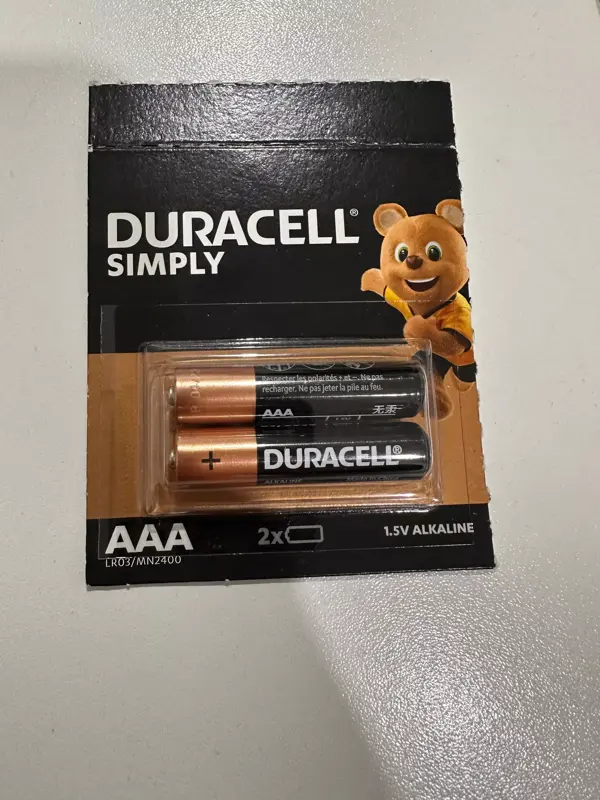 DURACELL LR03/MN2400 AAA İNCE KALEM PİL İKİLİ - Image 1