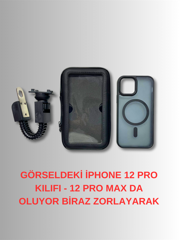 Motofy 5-6,5 INC AYNA BAĞLANTILI TELEFON TUTUCU - SU GEÇİRMEZ YÜKSEK KALİTELİ - Image 1