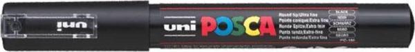 Uni-Ball Markör Boyama Posca Su Bazlı Poster 0.7 MM Siyah PC-1M - Image 1
