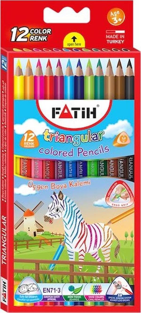 Fatih Kuruboya Jumbo Üçgen Triangular Tam Boy 12 Renk 33490 - Image 1