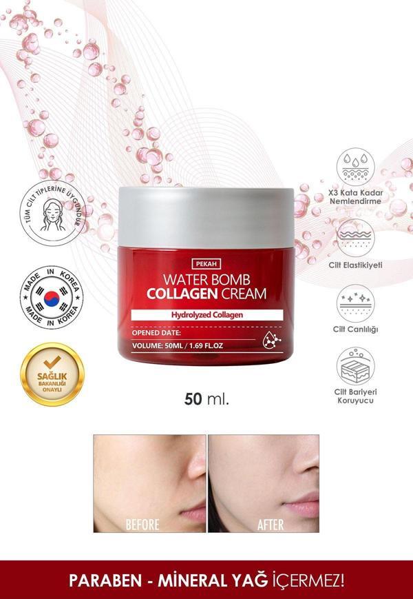 Pekah %54 Hidrolize Kolajen Ve Adenozin Içeren 3 Kat Nemlendirici Yaşlanma Karşıtı Yüz Kremi 50Ml - Image 1