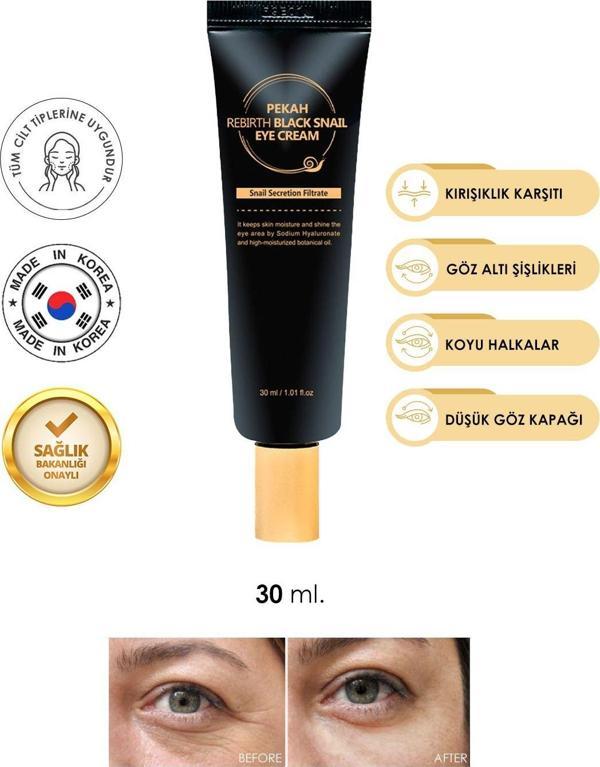 Pekah Salyangoz Özlü Onarıcı, Koyu Halka Ve Yaşlanma Karşıtı Göz Kremi 30Ml - Image 1