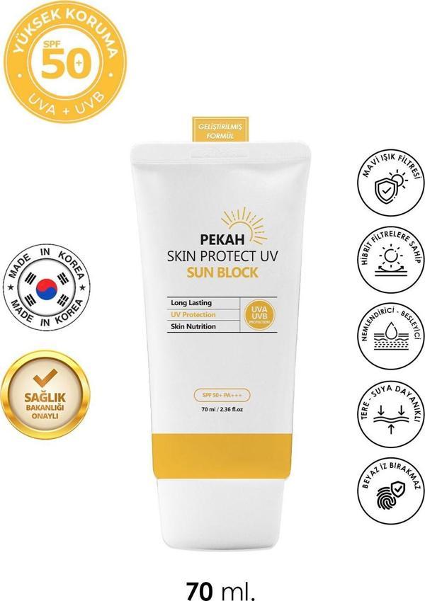 Pekah Spf 50 Leke Karşıtı Cilt Tonu Eşitleyen Yüksek Koruyuculu Hibrit Filtreli Yüz&Vücut Güneş Kremi 70Ml - Image 1
