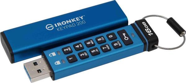 Kingston IKKP200-16GB 16GB IronKey Keypad 200, FIPS 140-3 Lvl 3 (Pending) Flash Bellek - Image 1