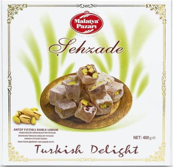 Malatya Pazarı Şehzade Duble Lokum Fıstıklı Kutulu 400 Gr - Image 1