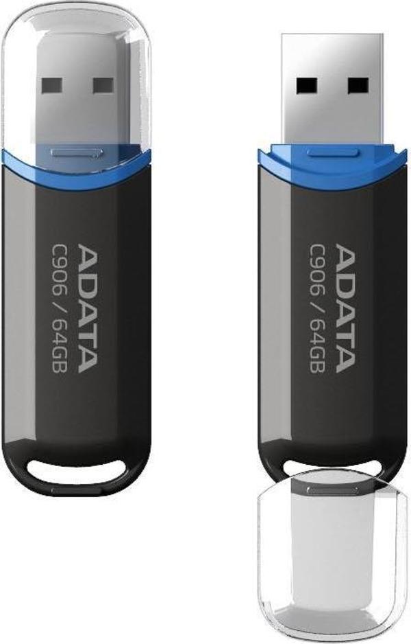 Adata C906-64GB 64GB USB2.0 Classic Black Flash Bellek - Image 1