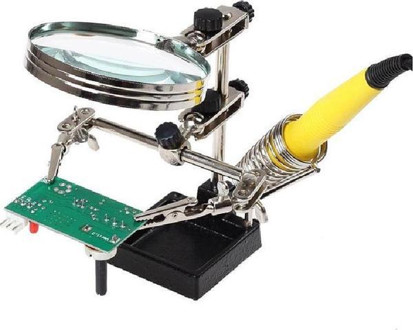 Çok Fonksiyonlu Lehim Tamir Standı 9cm Büyüteç - Image 1